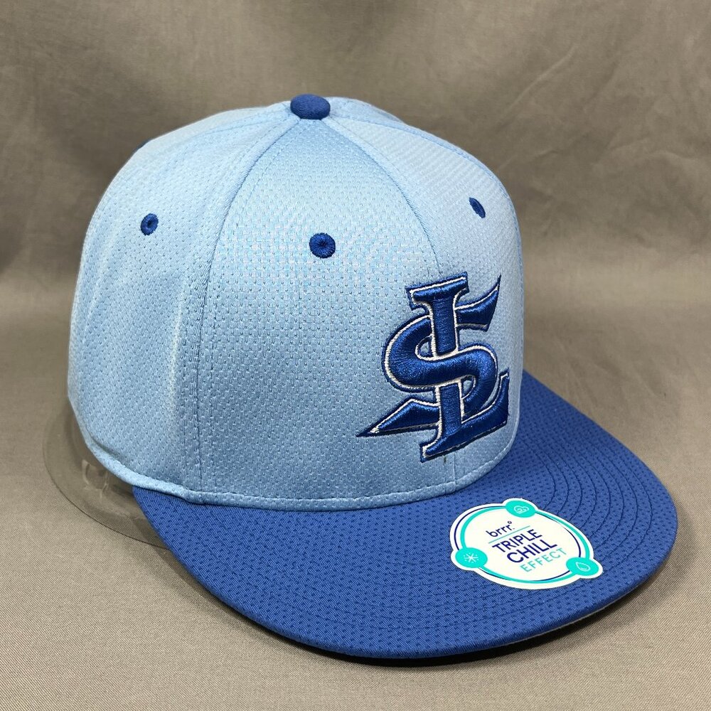 Land Sharks Travel Baseball The Game Pro Flex Fit M Hat Cap Blue Stretch Mens - Picture 6 of 14